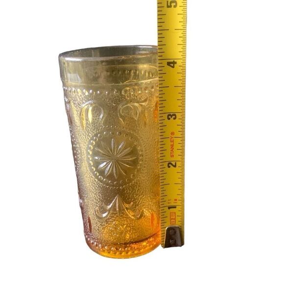 Vintage Brockway Glass Co American Concord Amber Glass Juice Tumbler Americana - Picture 12 of 13